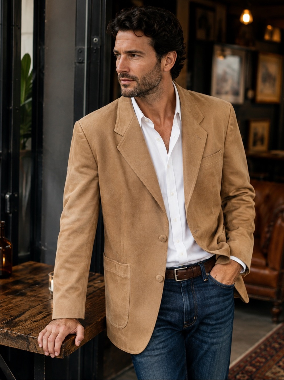 VTG Hand-Tailored Genuine Suede Early 70’s
Sport Coat Kismet Inc. Hong Kong 42L